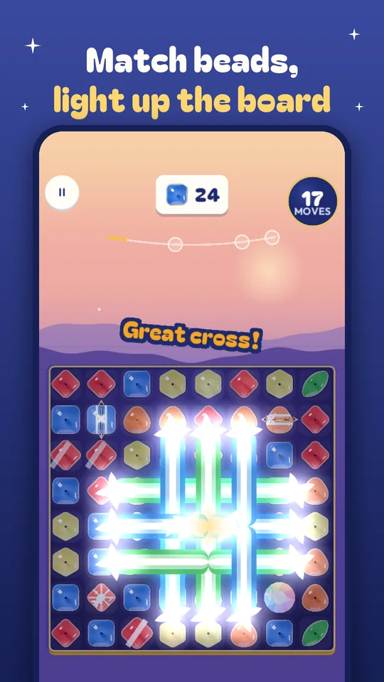 Match beads, light up the board